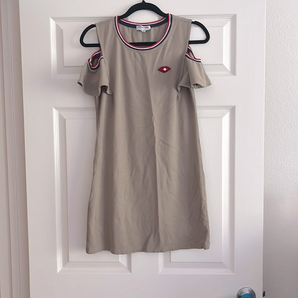 Thom Browne open shoulder mini dress size M